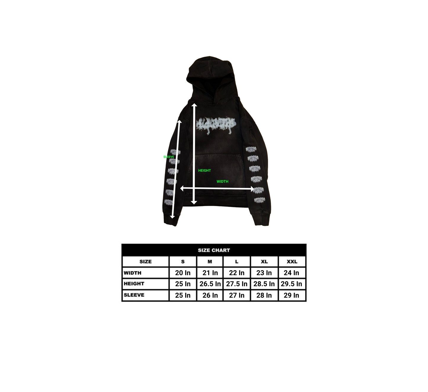 'Distortion' Stone Washed Hoodie