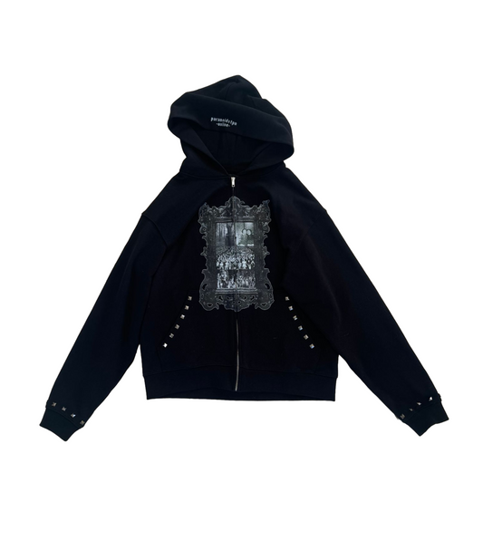 ‘Haunted’ Studded Zip Up