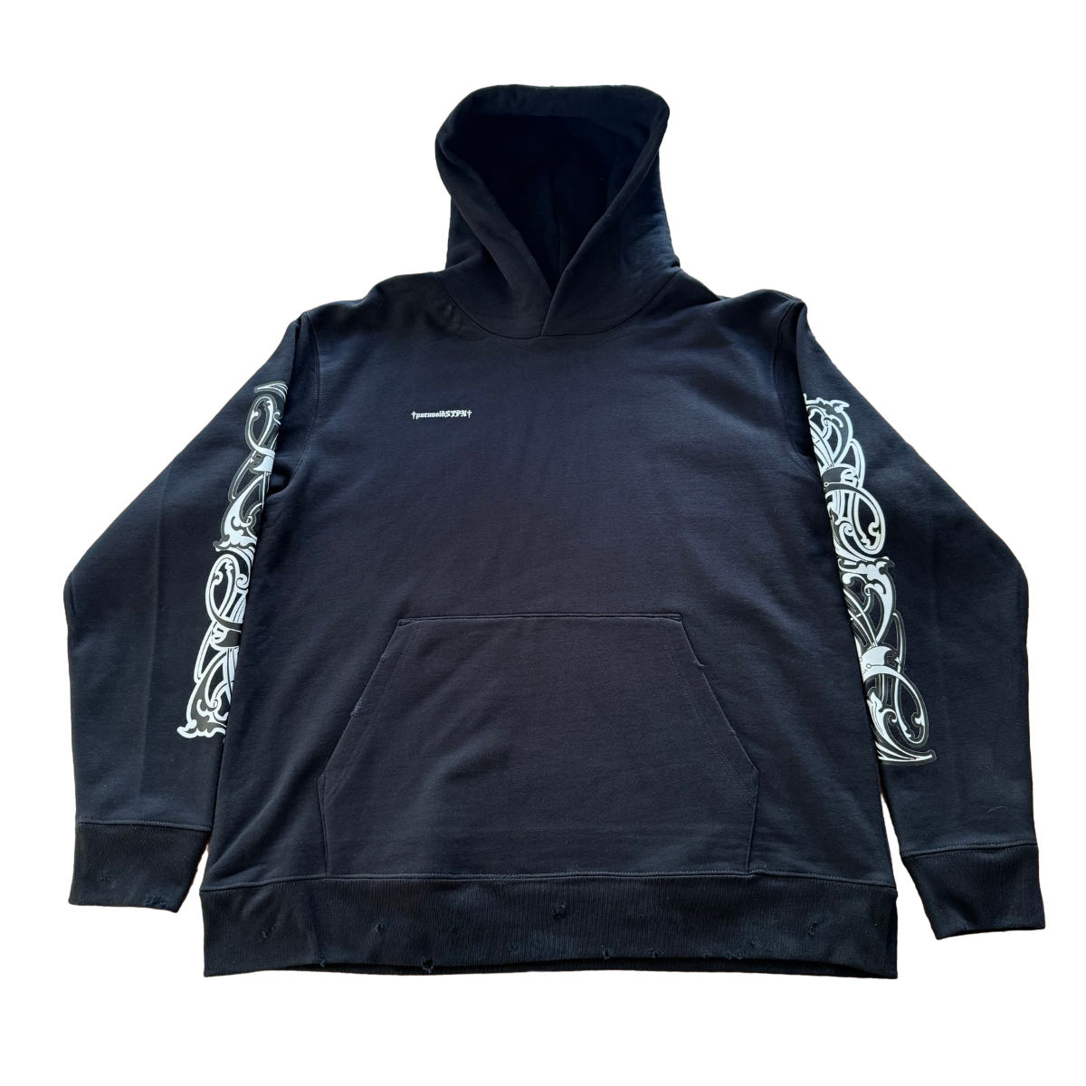 '2 Faced' Distressed Hoodie