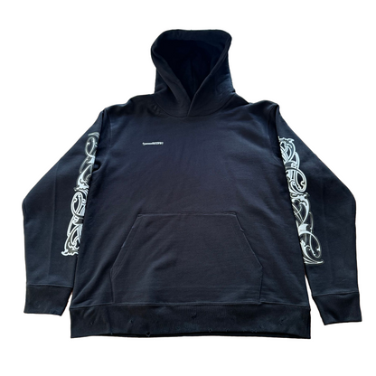 '2 Faced' Distressed Hoodie