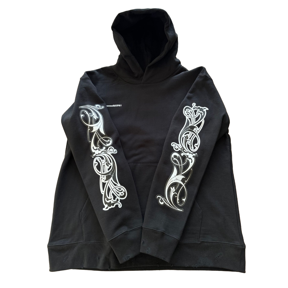 '2 Faced' Distressed Hoodie