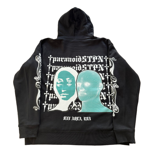 '2 Faced' Distressed Hoodie