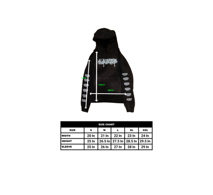 'Distortion' Stone Washed Hoodie