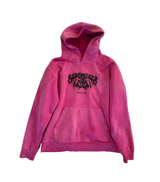 Pink 'Sex Kills' Rhinestone Hoodie