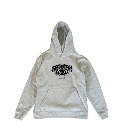Grey 'Sex Kills' Rhinestone Hoodie