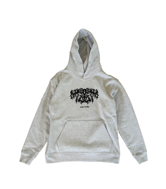 Grey 'Sex Kills' Rhinestone Hoodie